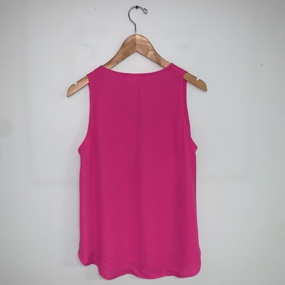 Sophie Rue Anthropologie Sleeveless Blouse Bright Pink Size Medium - Picture 4 of 6